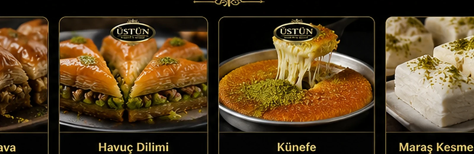 Üstün Baklava & Künefe ürün seçkisi